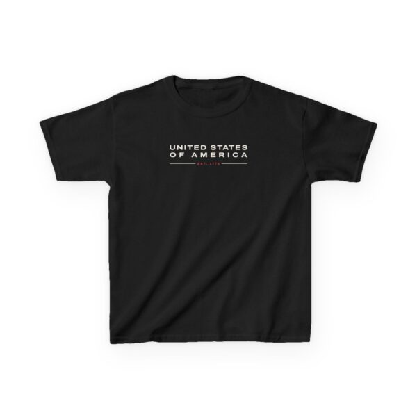 United States of America Est. 1776 Youth Tee, Black