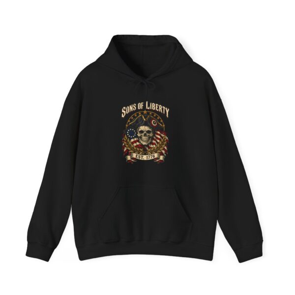 Sons of Liberty Skull Hoodie, Black