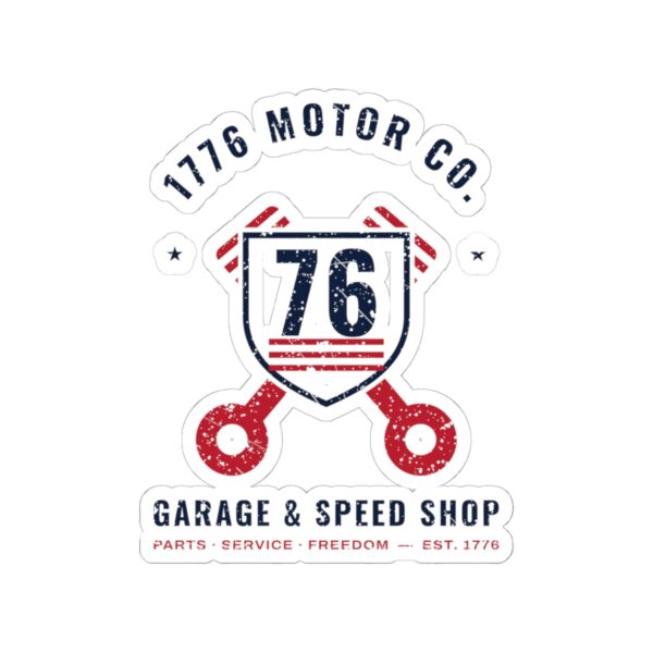 1776 Motor Co. Garage & Speed Shop Sticker