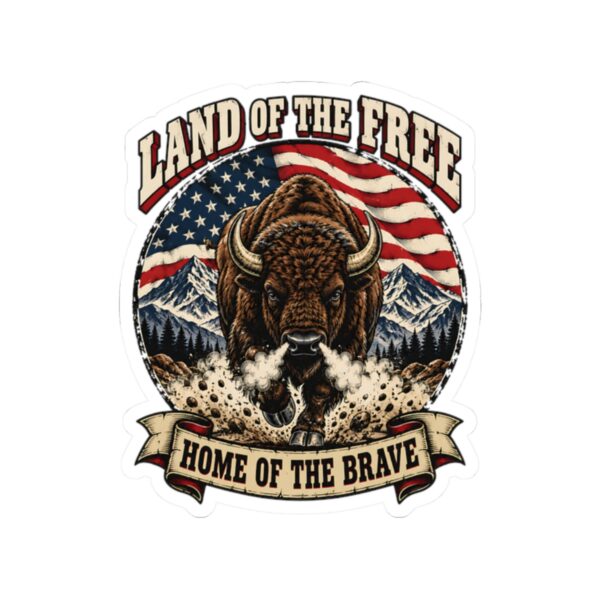 Land of the Free Bison Sticker