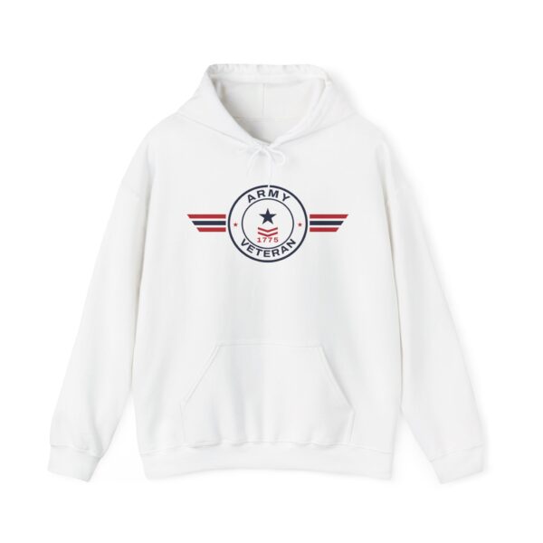 Army Veteran Patch Hoodie, White
