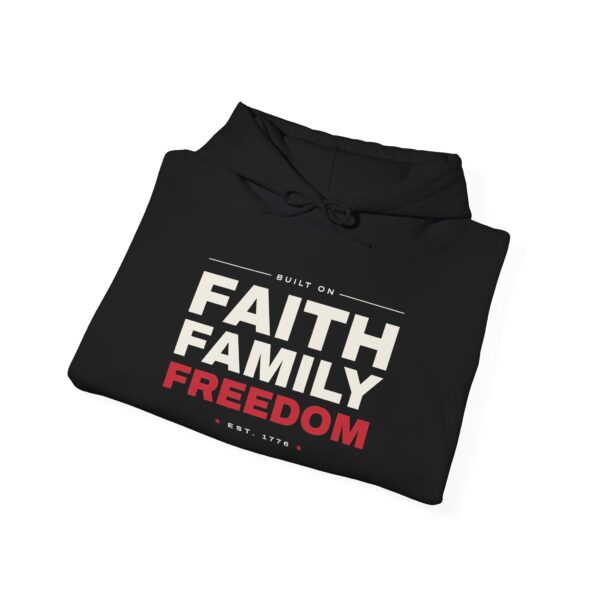 Faith Family Freedom Hoodie, Black