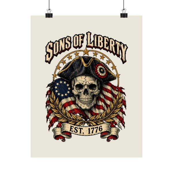 Sons of Liberty Skull Poster