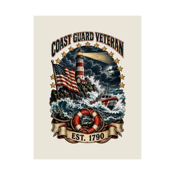 Coast Guard Veteran Lighthouse Poster