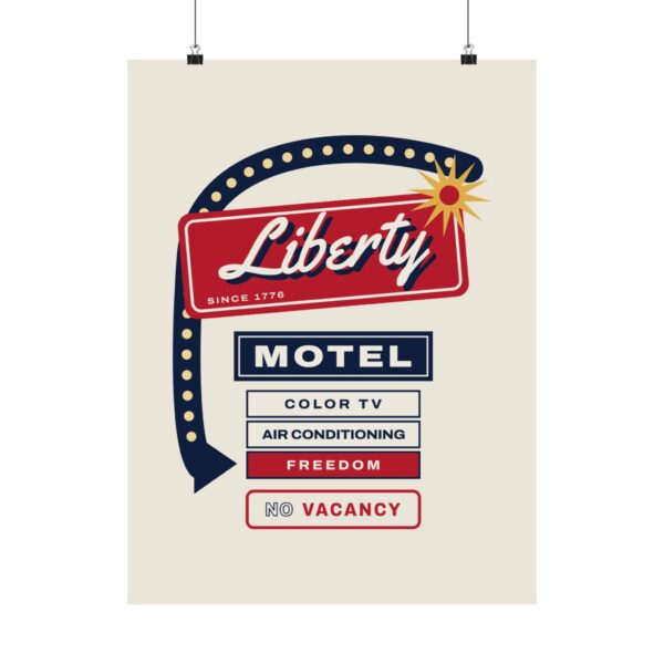 Liberty Motel Retro Americana Poster
