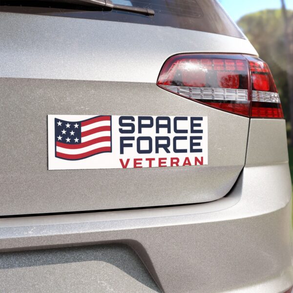 Space Force Veteran Flag Car Magnet