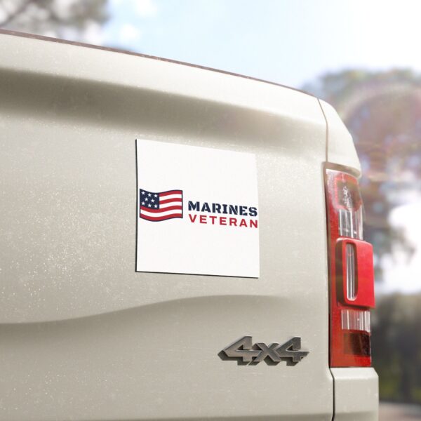 Marines Veteran Flag Car Magnet