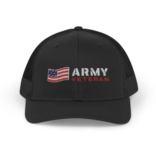 Army Veteran Flag Trucker Hat