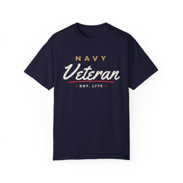 Navy Veteran Script Tee, True Navy
