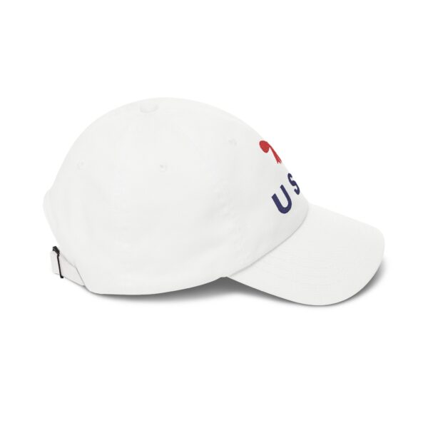 Women's Coquette Bow USA Dad Hat, White