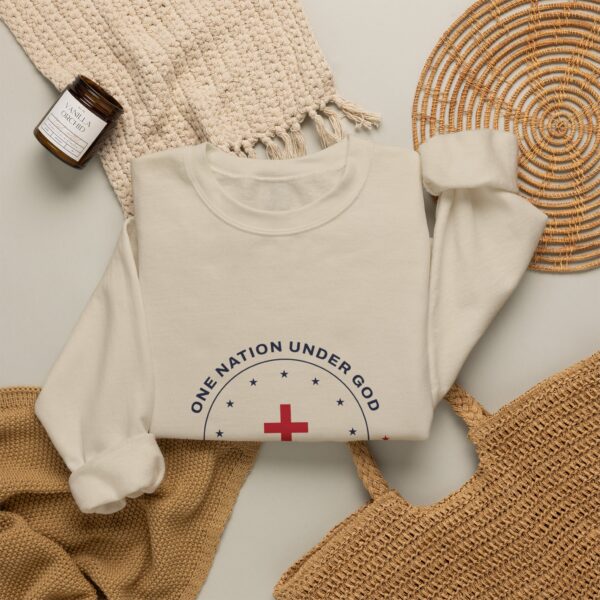 One Nation Under God Crewneck Sweatshirt, Sand