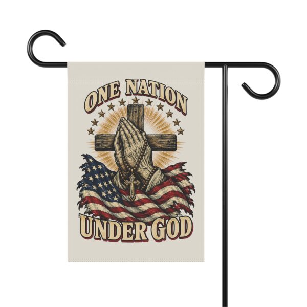 One Nation Under God Praying Hands Garden Flag