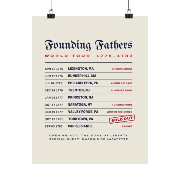 Founding Fathers World Tour '76 Poster