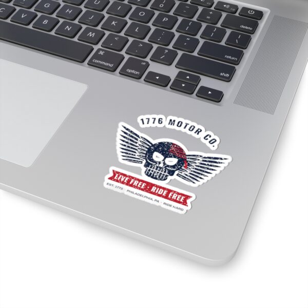 1776 Motor Co. Winged Skull Sticker