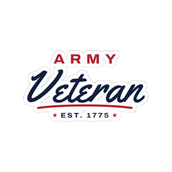 Army Veteran Script Sticker