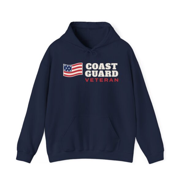 Coast Guard Veteran Flag Hoodie, Navy
