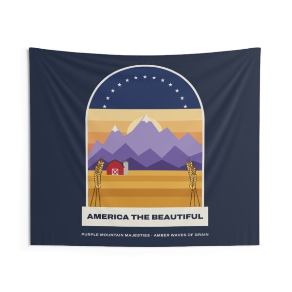 America the Beautiful Vintage Poster Wall Tapestry