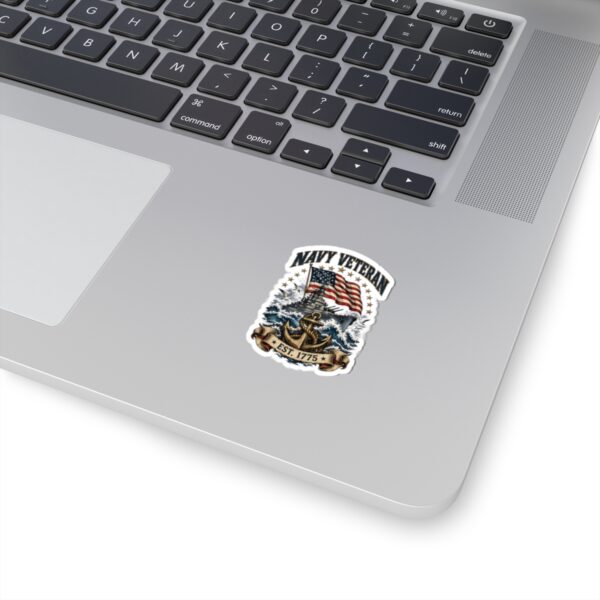 Navy Veteran Battleship & Anchor Sticker