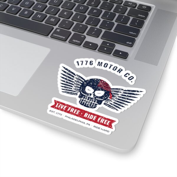 1776 Motor Co. Winged Skull Sticker