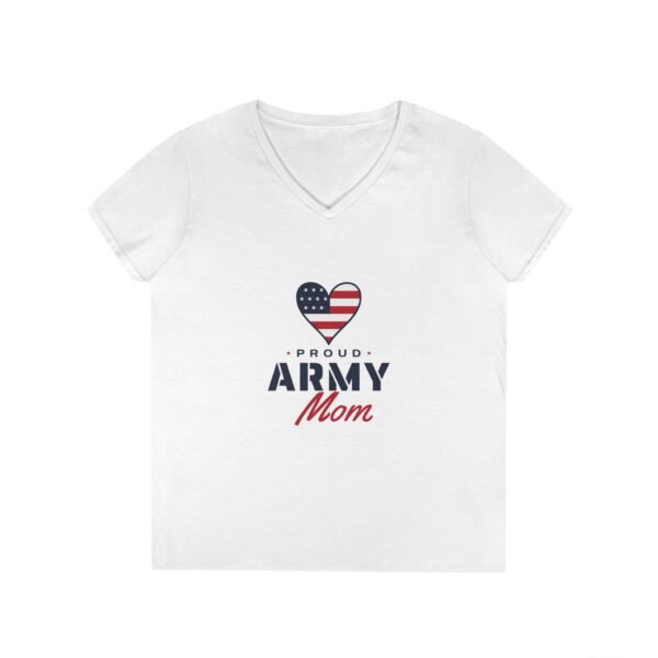 Proud Army Mom Women's V-Neck Tee, White