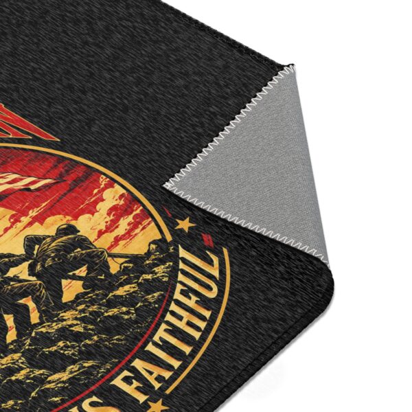 Marine Veteran Always Faithful Area Rug