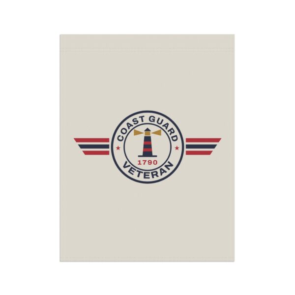 Coast Guard Veteran Patch Garden Flag