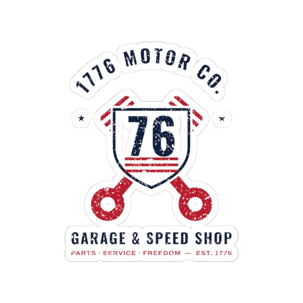 1776 Motor Co. Garage & Speed Shop Sticker