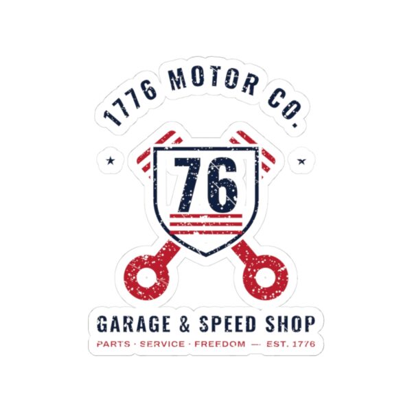 1776 Motor Co. Garage & Speed Shop Sticker
