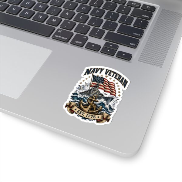 Navy Veteran Battleship & Anchor Sticker