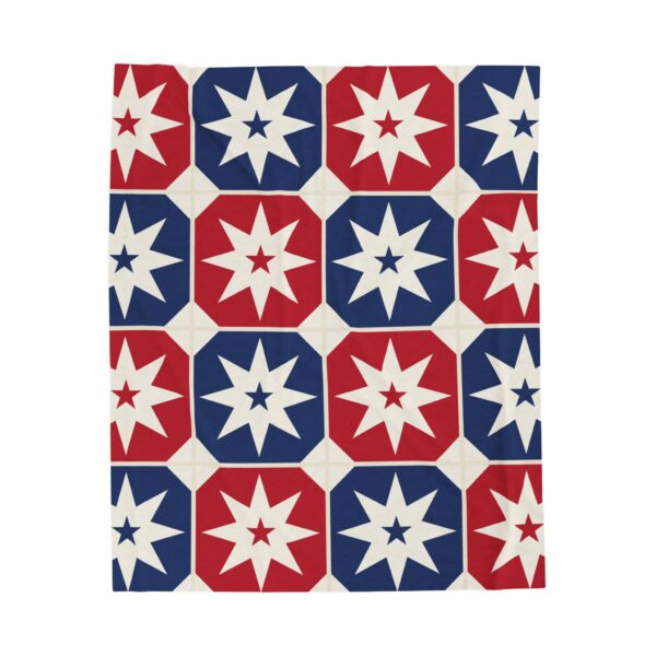 Stars & Stripes Barn Quilt Throw Blanket