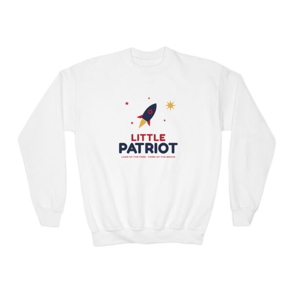 Little Patriot Youth Crewneck Sweatshirt, White