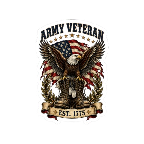 Army Veteran Eagle & Boots Sticker