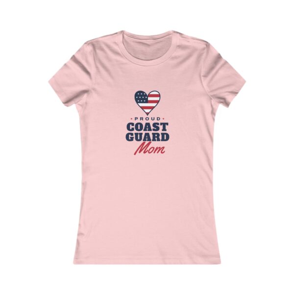 Proud Coast Guard Mom Women's Fitted Tee, Pink