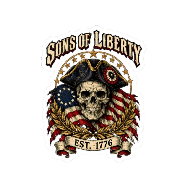 Sons of Liberty Skull Sticker