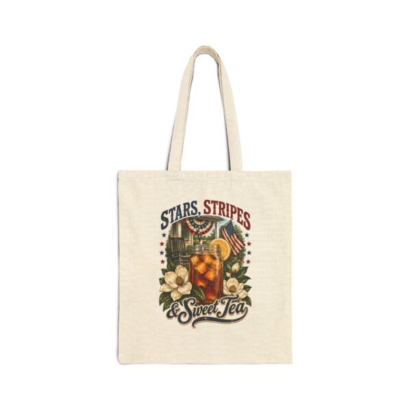 Women's Stars, Stripes & Sweet Tea Tote Bag, Natural