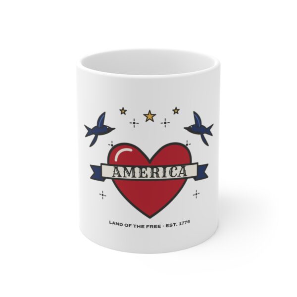 American Traditional Tattoo Heart Mug