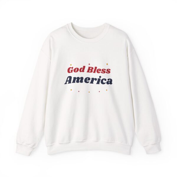 God Bless America Groovy Daisy Crewneck Sweatshirt, White