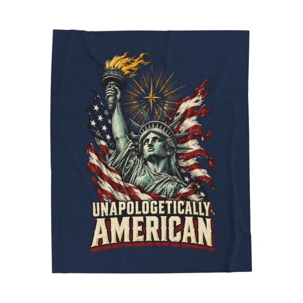 Unapologetically American Lady Liberty Plush Throw Blanket