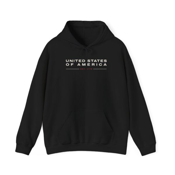 United States of America Est. 1776 Hoodie, Black