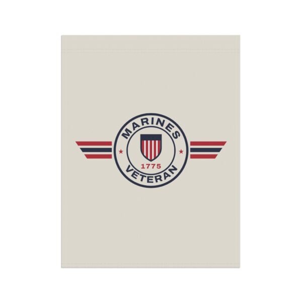 Marines Veteran Patch Garden Flag