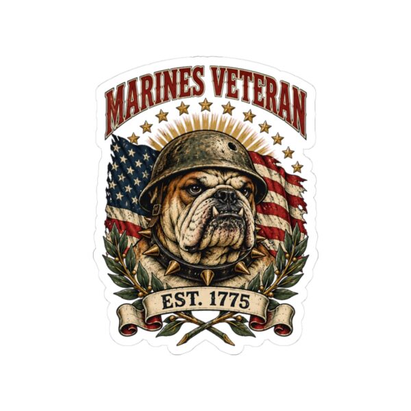 Marines Veteran Bulldog Sticker