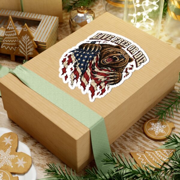 Live Free or Die Grizzly Sticker