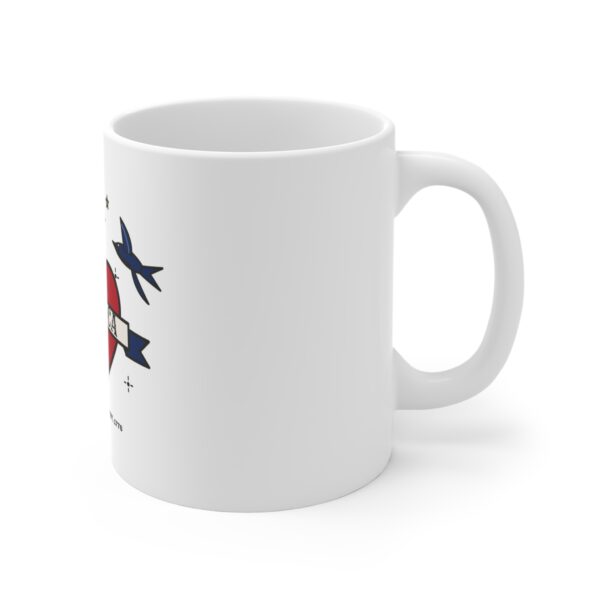 American Traditional Tattoo Heart Mug