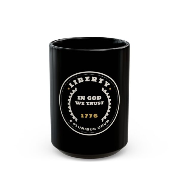 In God We Trust 1776 Coin Black Mug