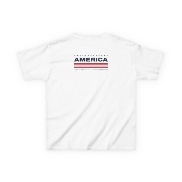 America Stars & Stripes Youth Tee, Back Print, White