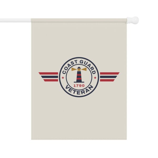 Coast Guard Veteran Patch Garden Flag