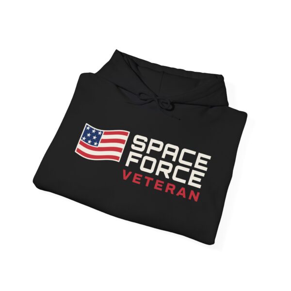 Space Force Veteran Flag Hoodie, Black