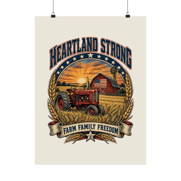 Heartland Strong Tractor & Barn Poster