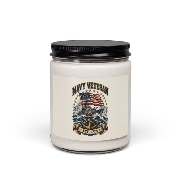 Navy Veteran Battleship & Anchor Soy Candle