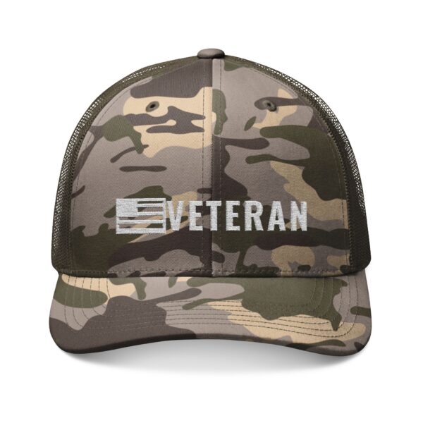 Veteran Flag Camo Trucker Hat